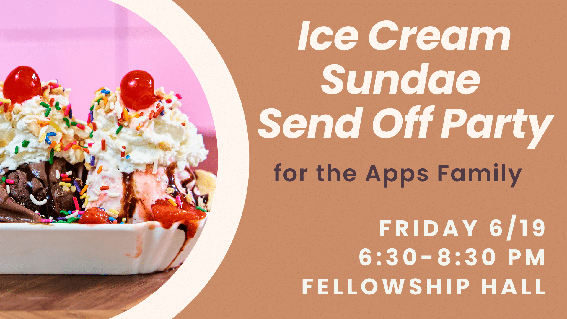 No evening ministries - Father's Day!